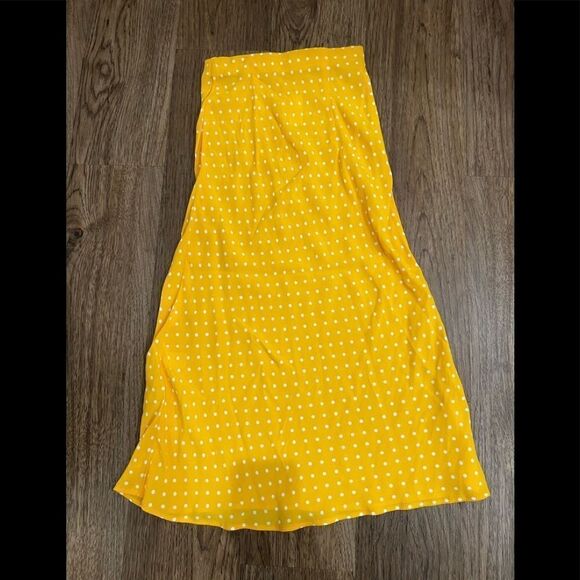 Monte the label Yellow polka dot midi skirt size s - Picture 3 of 7